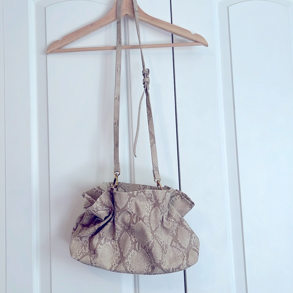 Anthropologie Snakeskin purse.